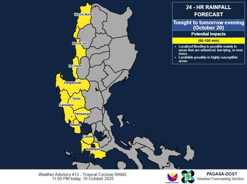 Tropical Storm Ramil Drenches Luzon: PAGASA Warns of Heavy Rains Through Monday