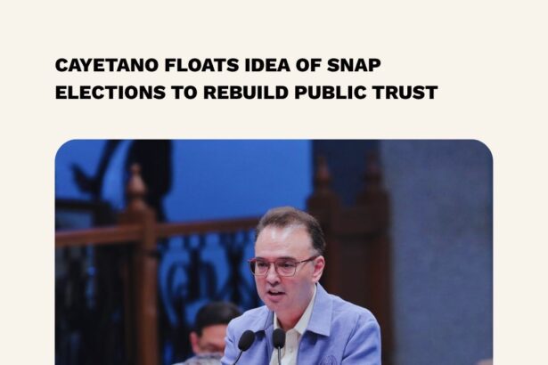 Cayetano Floats Idea of Snap Elections to Rebuild Public Trust