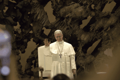 Pope Leo XIV during an audience with the media (May 12, 2025)