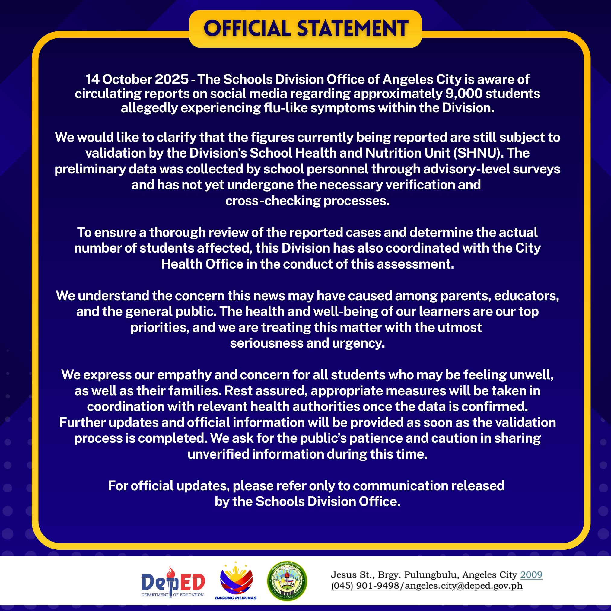 deped statement