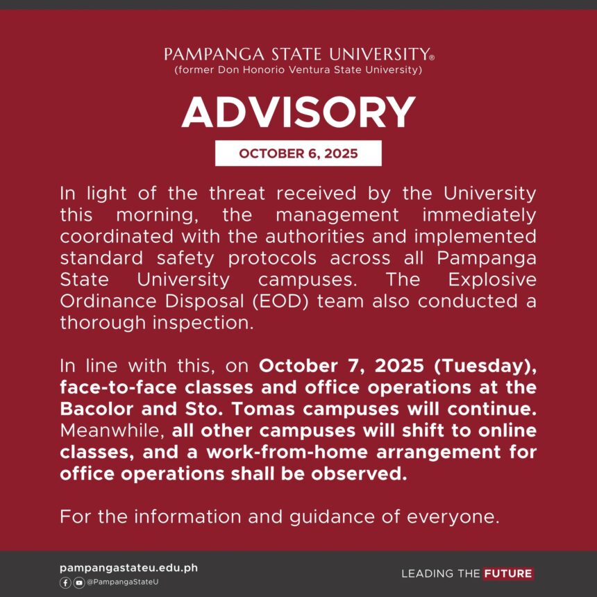 Photo from Pampanga State University Facebook Page